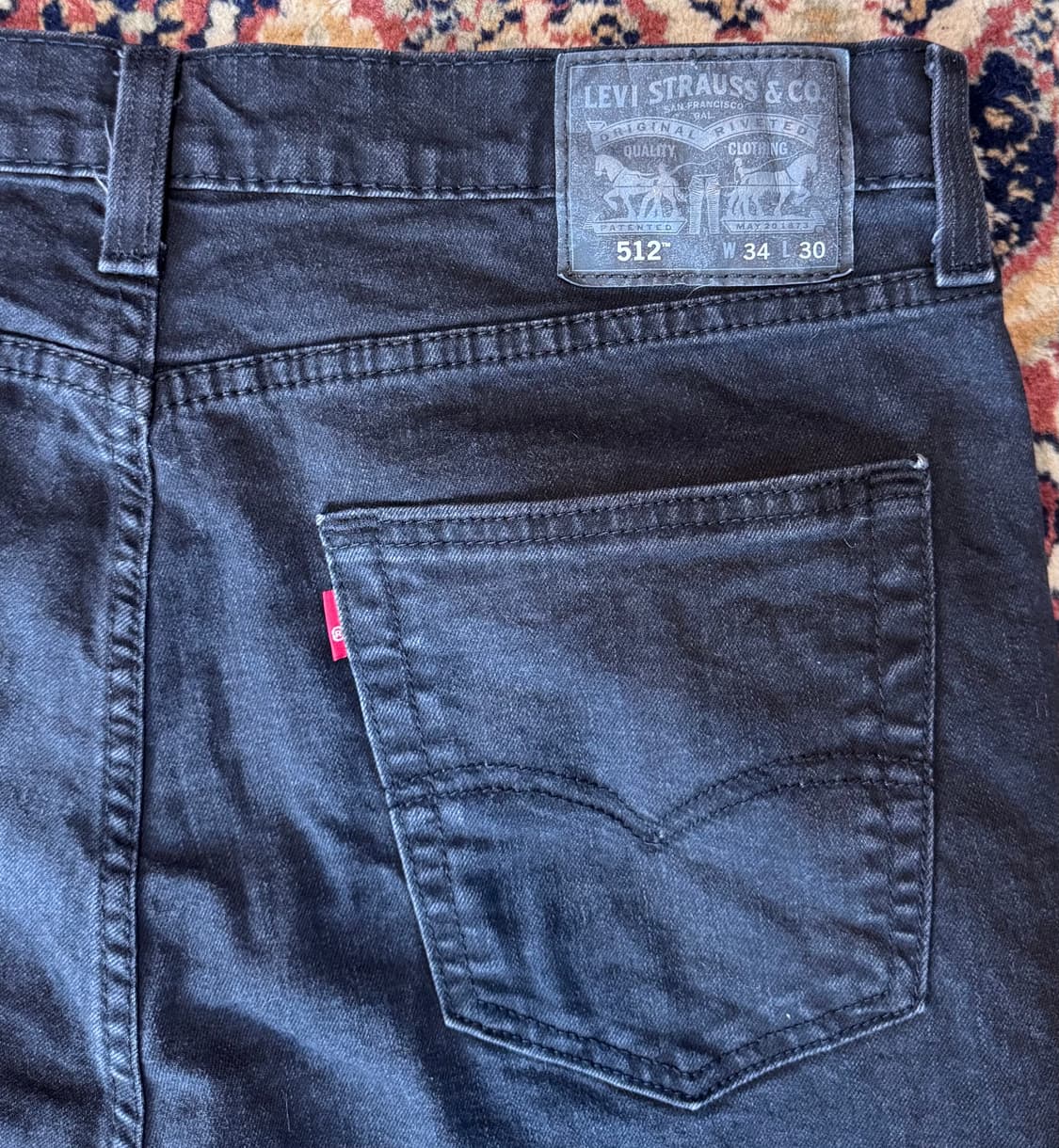 빈티지 리바이스 512 블랙 진 데님 34 (683) 상품이미지3