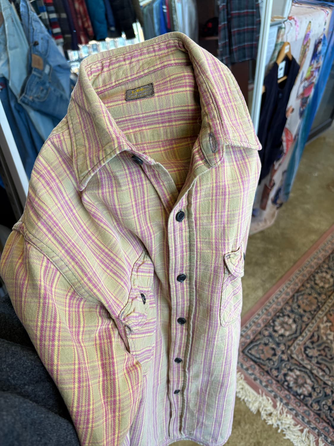 리 Lee 빈티지 웨스턴 체크 셔츠 상품이미지6