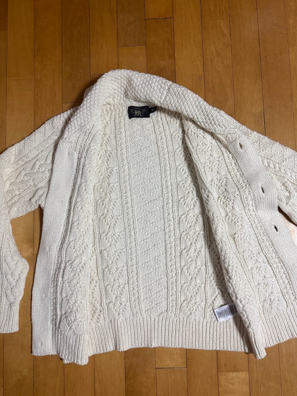 RRL 실크 혼방 아란 숄 칼라 가디건 (1회 실착) 상품이미지4