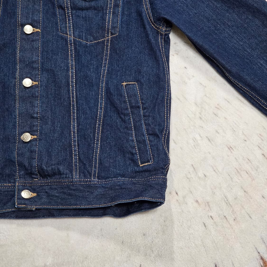 진청 스티치 트러거 데님 자켓 상품이미지3