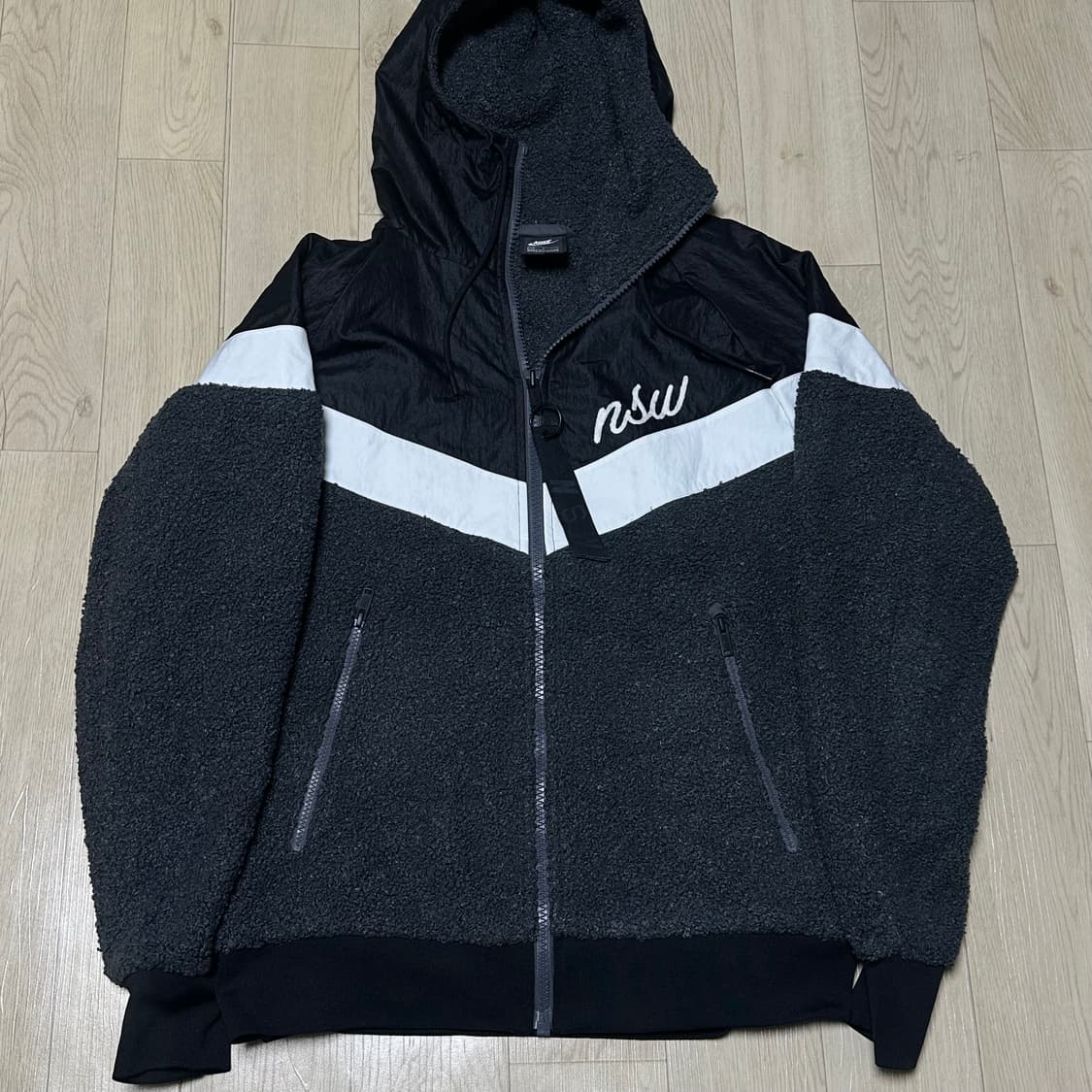 나이키 NSW 그레이 후리스 후드집업 상품이미지1