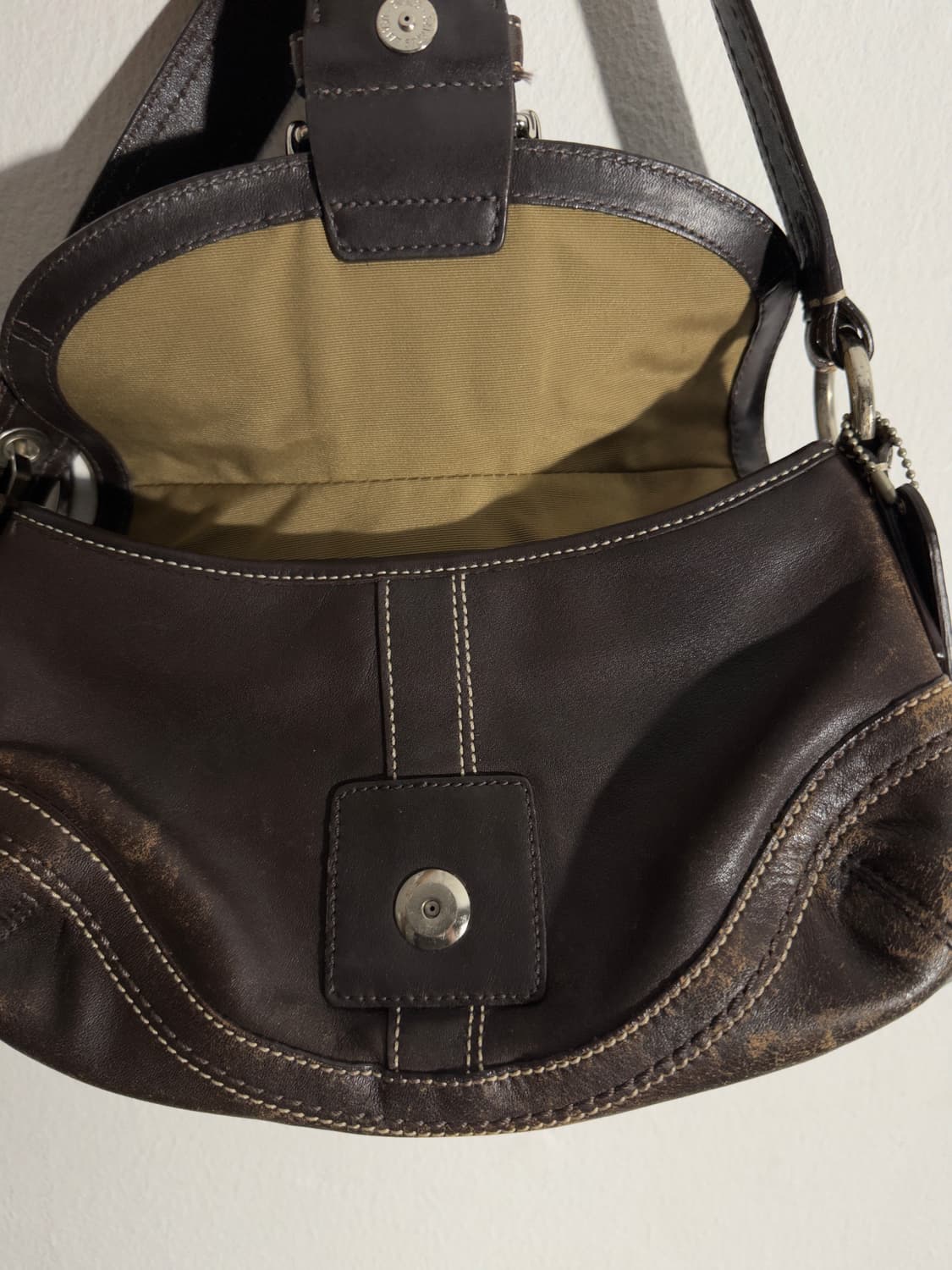 vtg 코치 레더 바게트 숄더백 상품이미지3