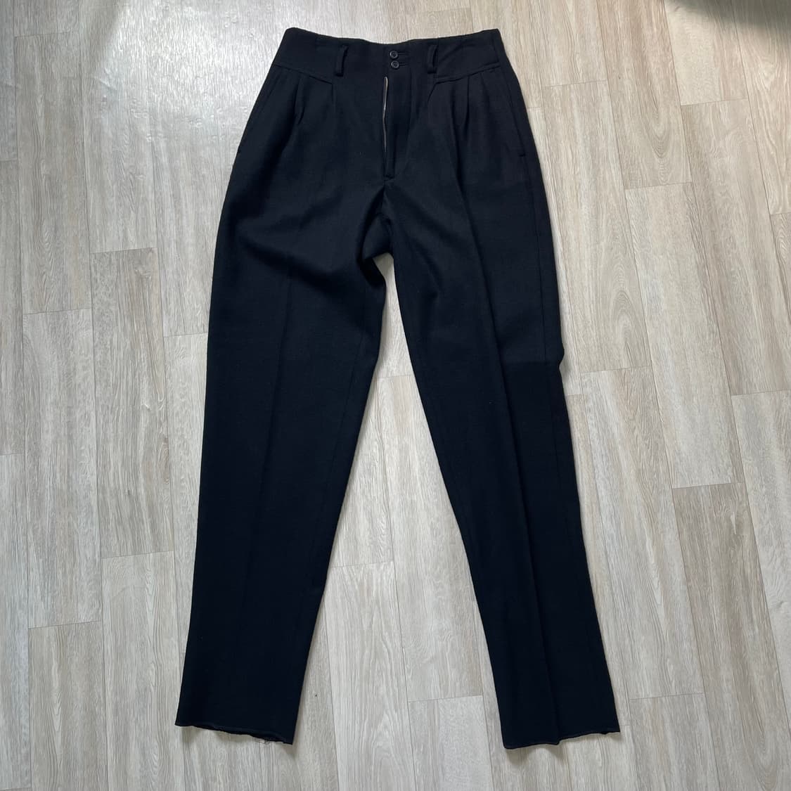 빈티지 울 3턱 하이웨스트 트라우저 슬랙스 상품이미지1