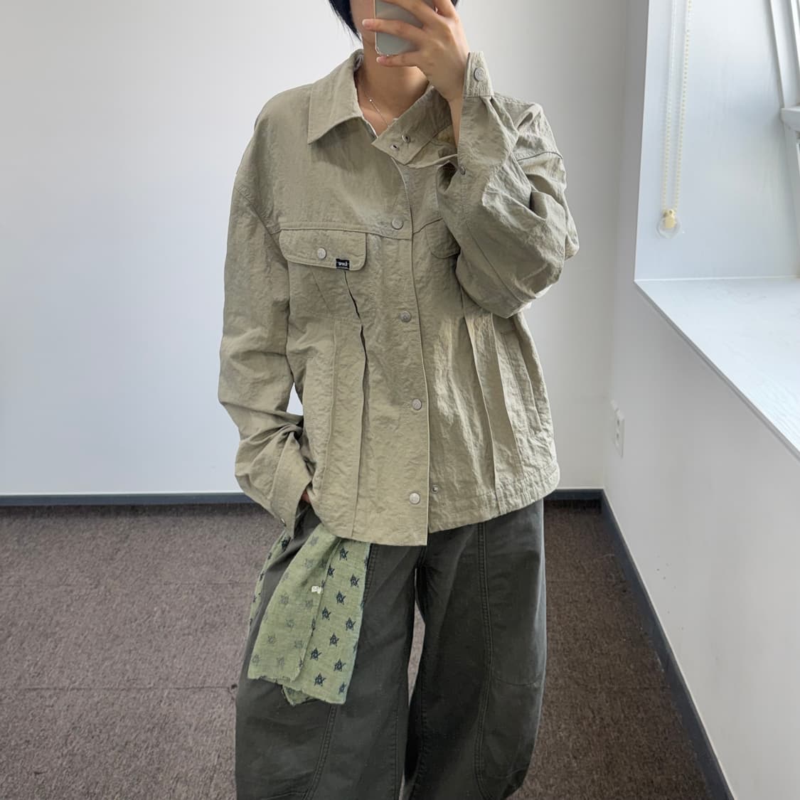Lee 리 카키베이지 아노락 셔츠 자켓  상품이미지1