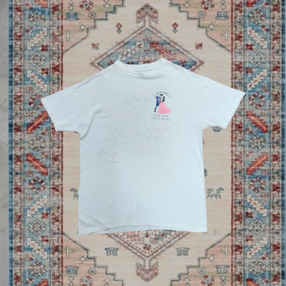 80s Made in USA 빈티지 커플댄스 그래픽 티셔츠 (XL) 상품이미지2