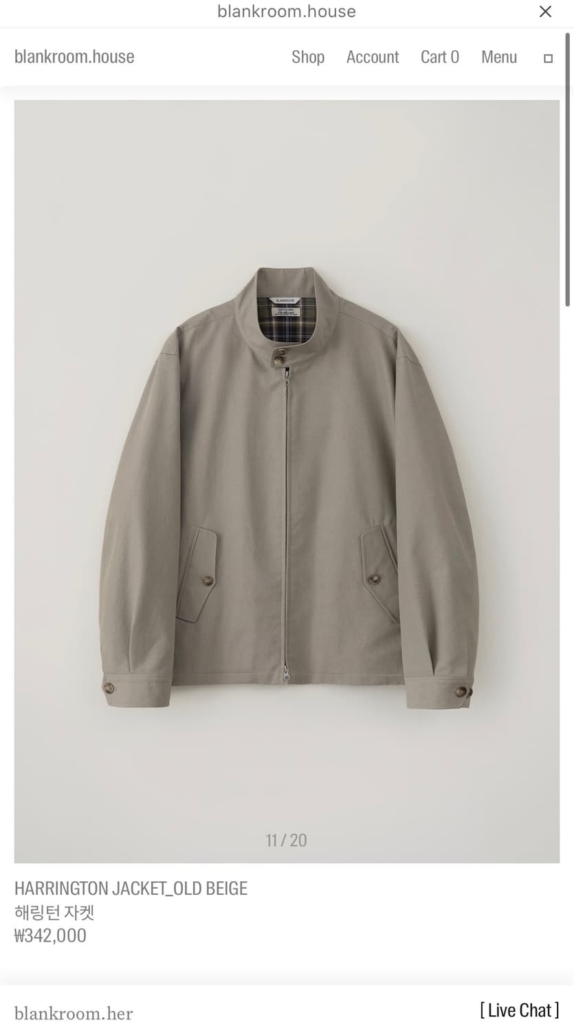 [새상품] 26ss 블랭크룸 해링턴 자켓 2 상품이미지1