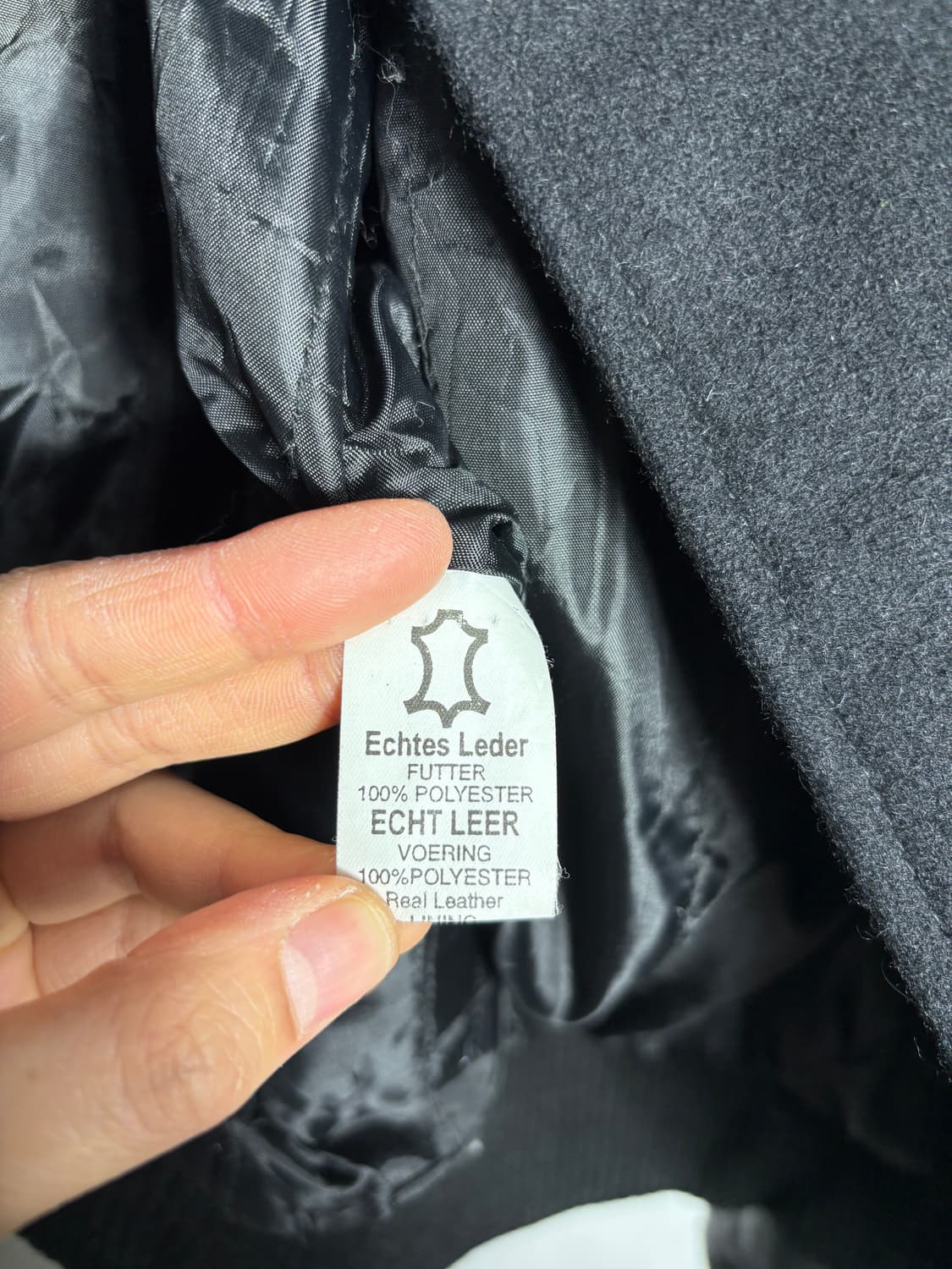 Amanati 아마나티 울 가죽 바시티 자켓 상품이미지4