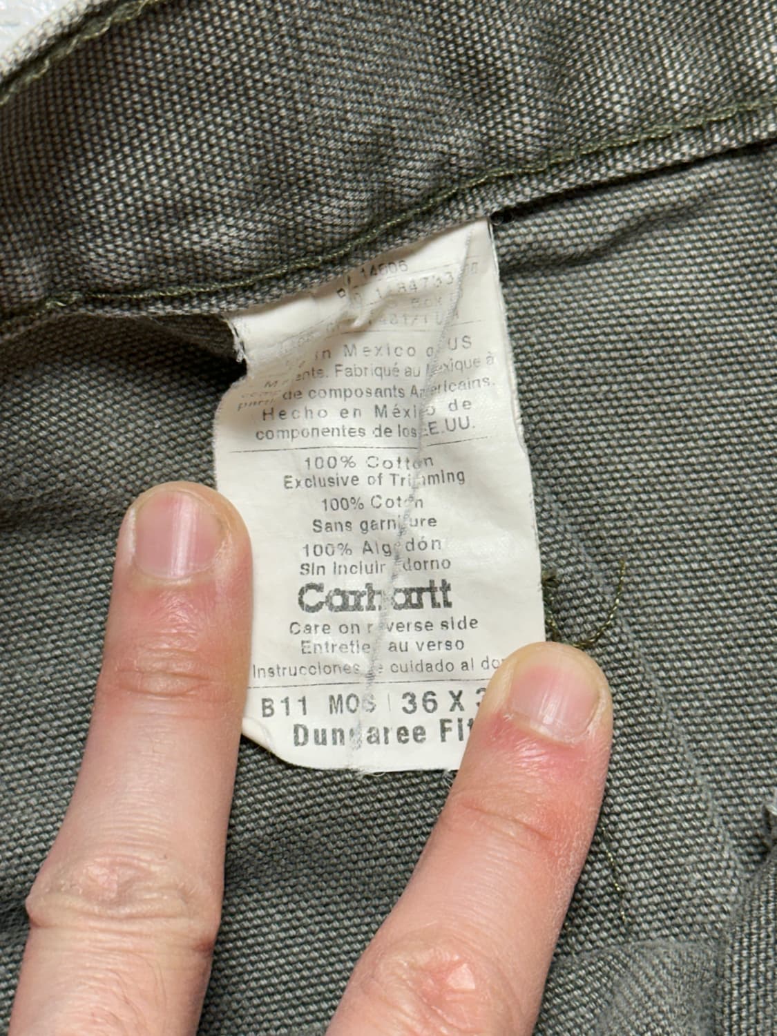 OG 칼하트 B11 싱글니 MOS 하드 페이딩 칼하트 더블니 상품이미지9