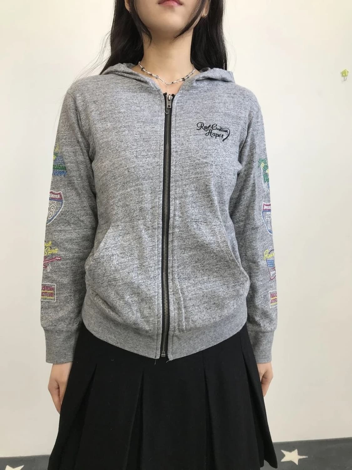 Rad Custom Sleeve Print Zip Hoodie 상품이미지4