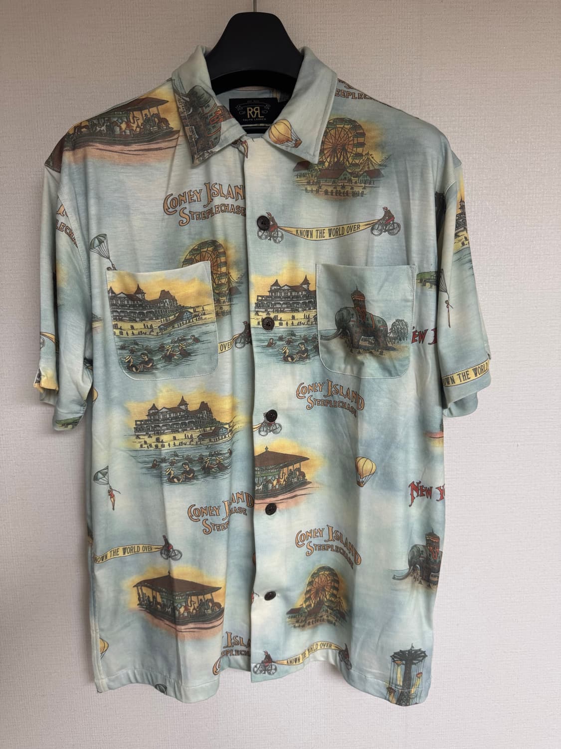 L RRL 폴로 랄프로렌 코니 아일랜드 프린트 캠프 셔츠 상품이미지1