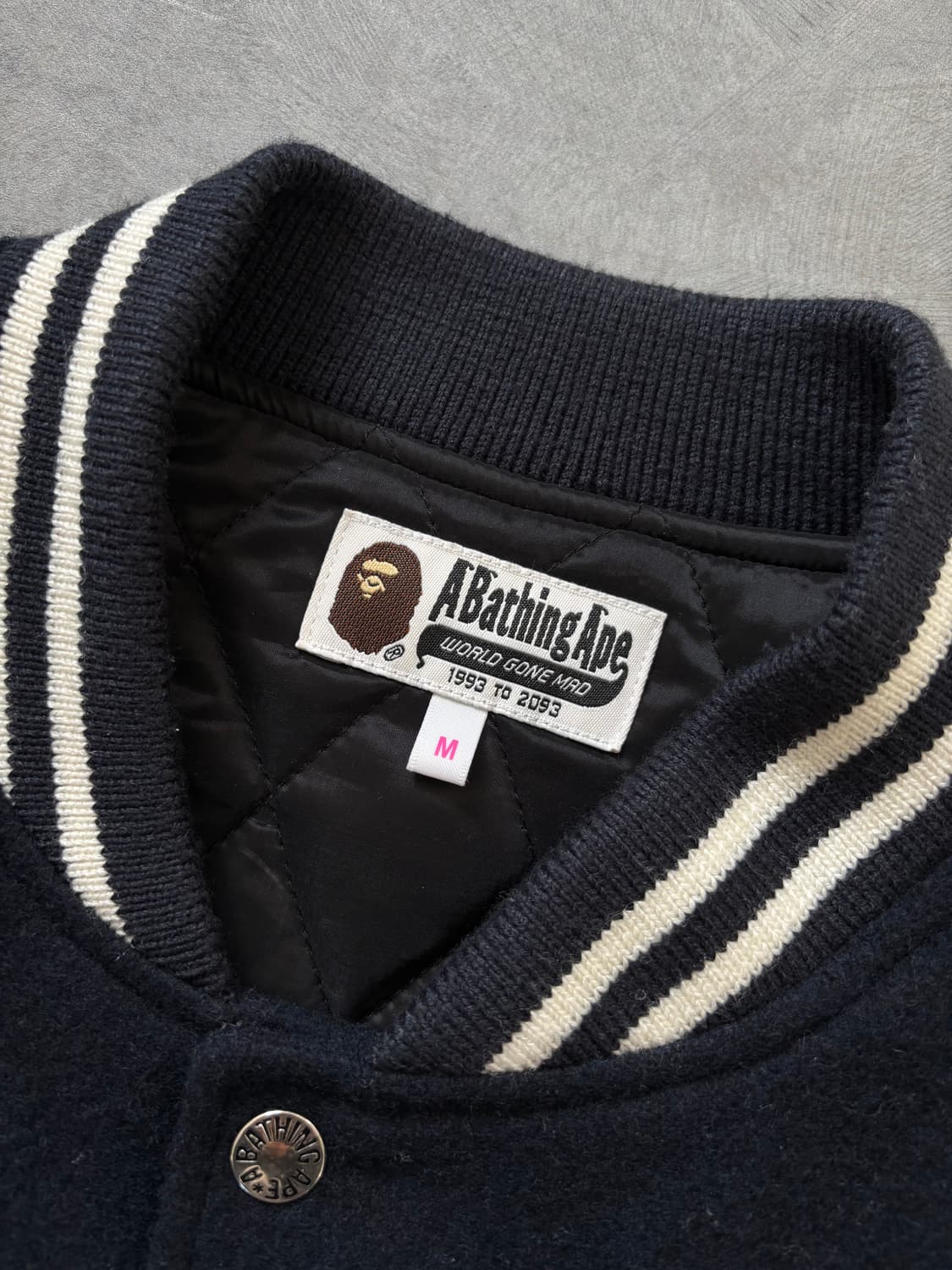 Bape 베이프 24SS 우먼 크롭 바시티 자켓 상품이미지7