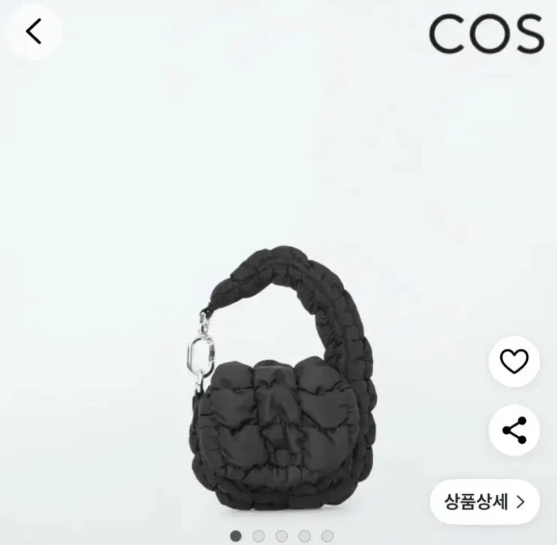 COS 코스 퀼티드 나노백 블랙 키링 구름빵 키참 (정품) 상품이미지1
