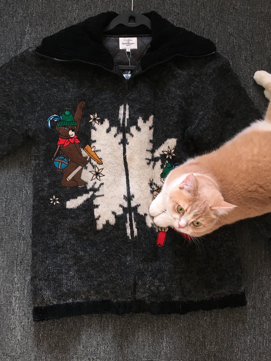 Vintage Ski Bear Nordic Knit Zip-Up 상품이미지10