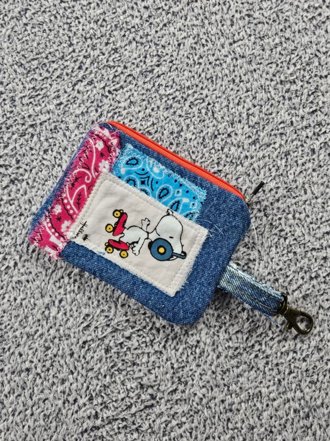 핸드메이드 리워크 커스텀 패치드 키링 월렛 ( 13X10 )/ 10727 상품이미지2