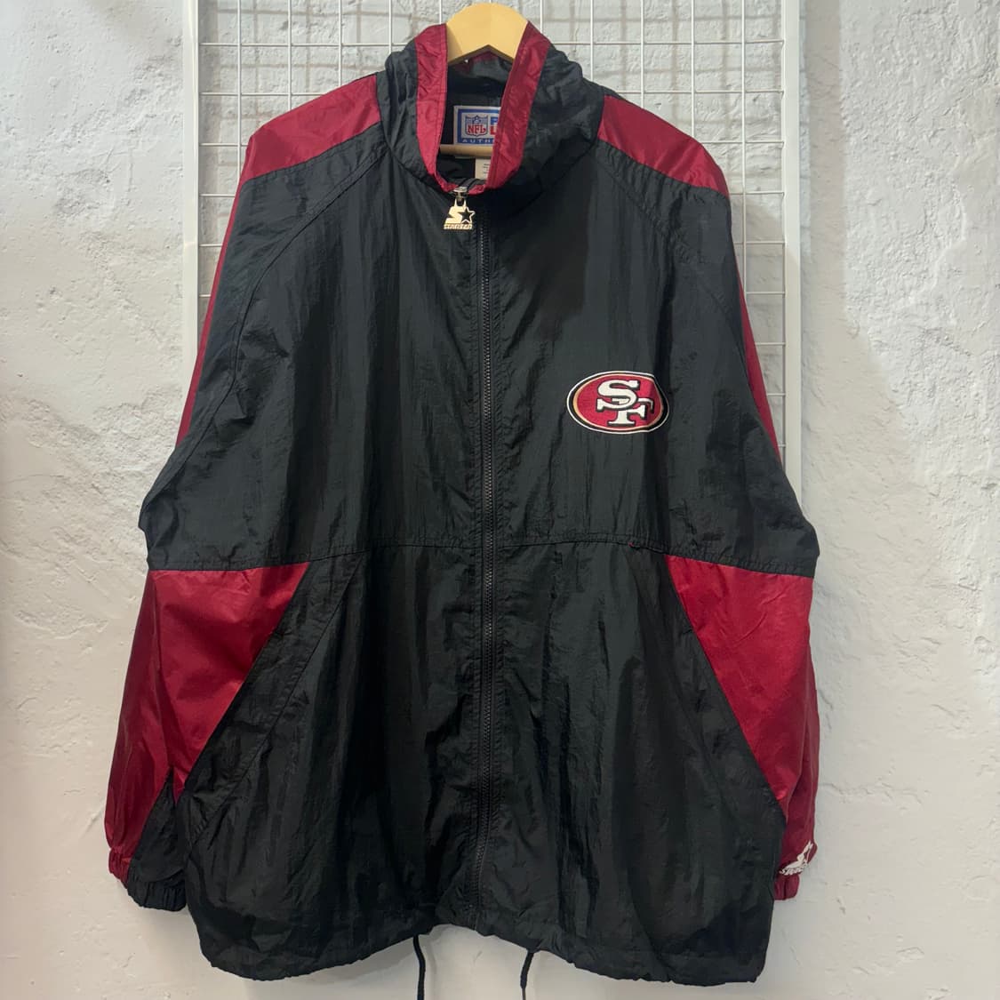 NFL X 스타터 90s 올드스쿨 49ers 샌프란시스코 바람막이 XL 상품이미지2