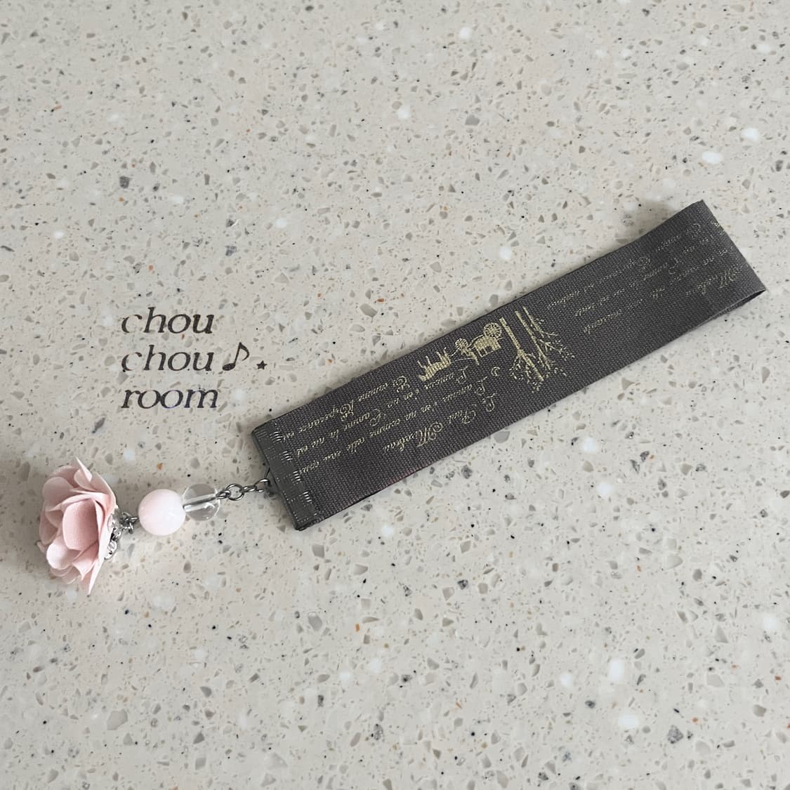 리본 펜던트 책갈피 ⊰pink flower⊱ bookmark 상품이미지3