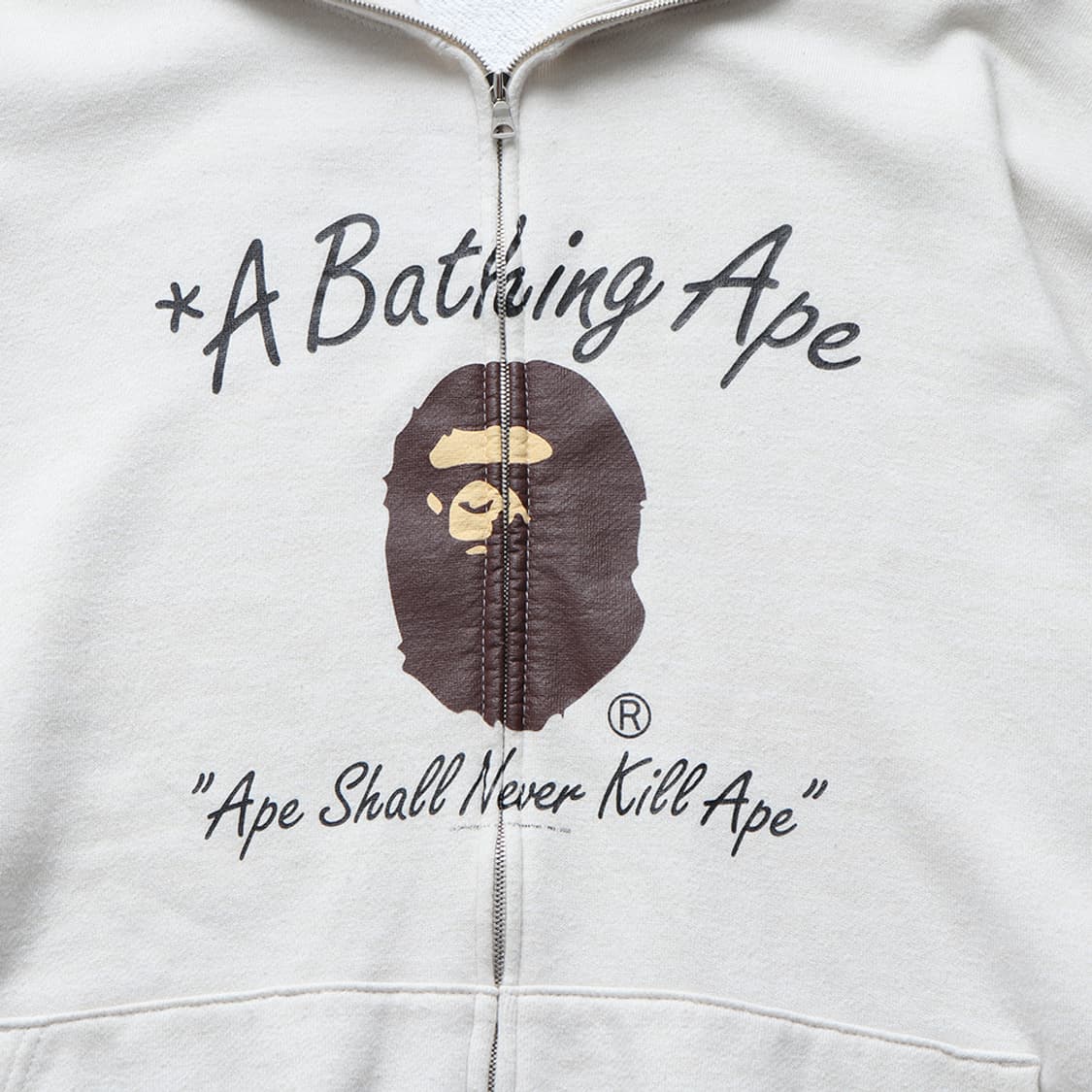  A BATHING APE Beige Logo Hoodie 상품이미지7