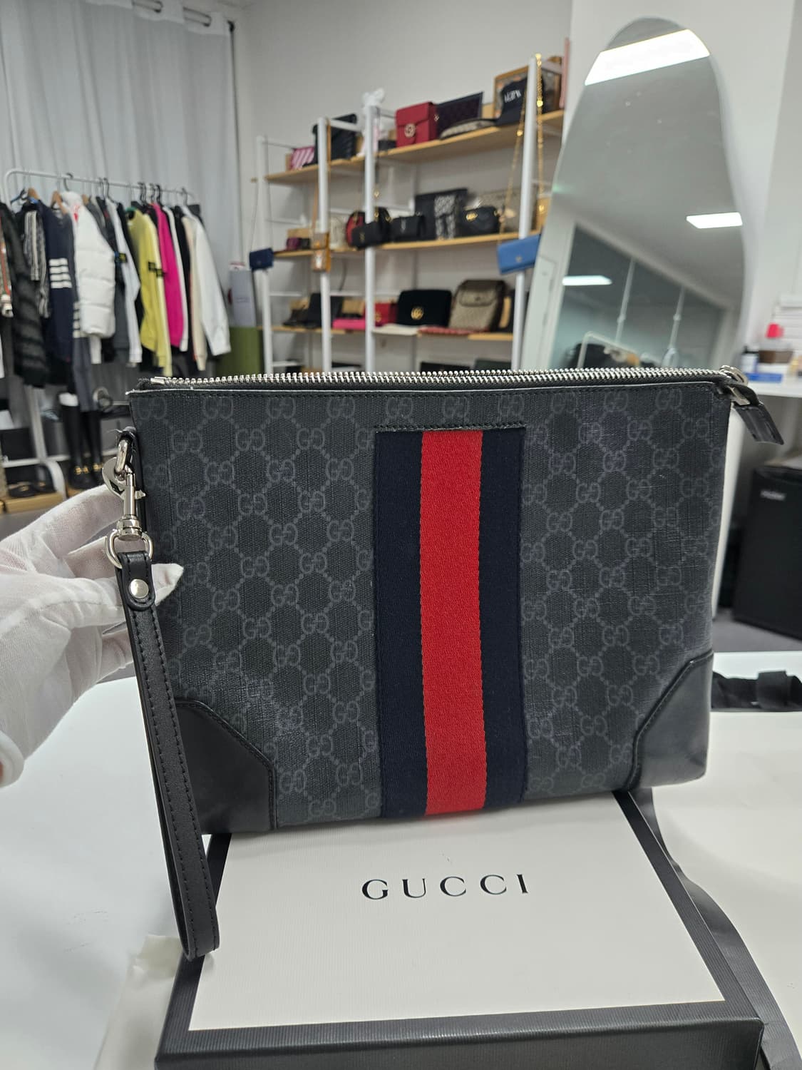 [50%할인] 구찌 웹삼선 클러치백 상품이미지1