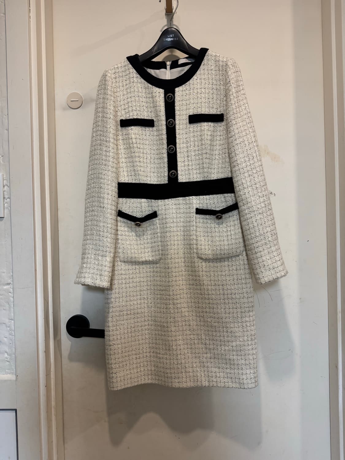 JJ 지고트 트위드 배색 원피스 상품이미지2