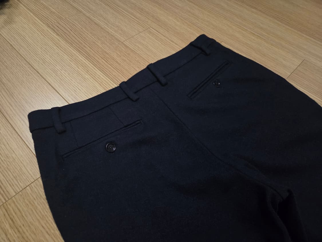 마에스트로 멜란지 울 슬랙스 팬츠 네이비 상품이미지3