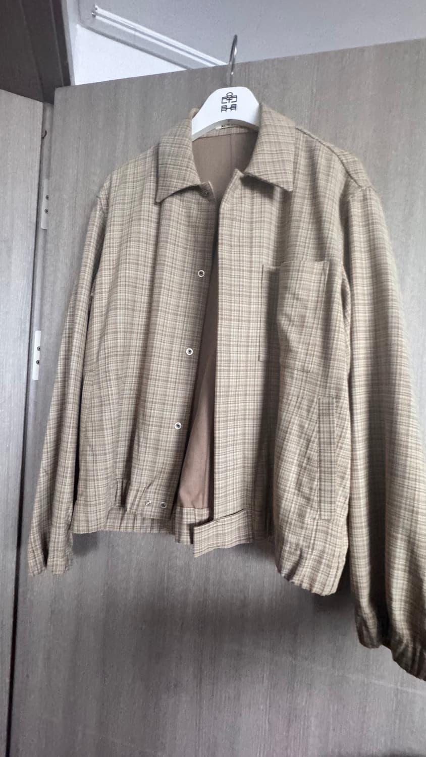 오라리 하드 트위스트 울 더블 페이스 체크 자켓 3사이즈 상품이미지5