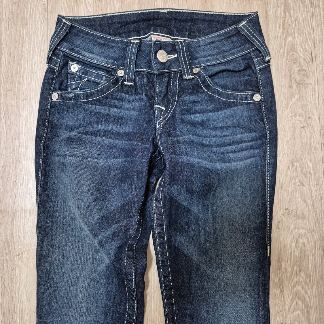 트루릴리전 여성 워싱 스트레이트 데님진 청바지 상품이미지2