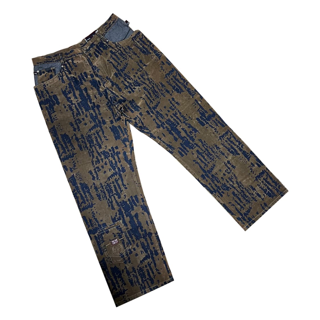 90s PHAT FARM 팻 팜 스웨이드 와이드 데님 팬츠 36 상품이미지1