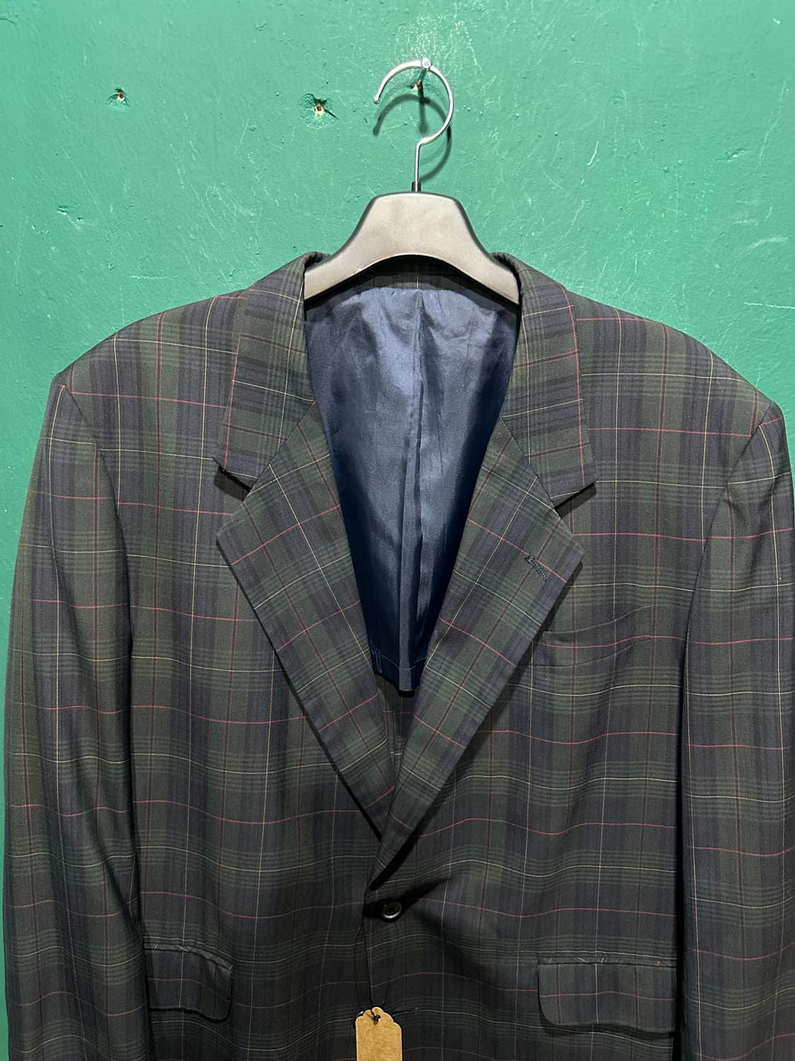 입생로랑 체크 블레이져 그린 상품이미지2