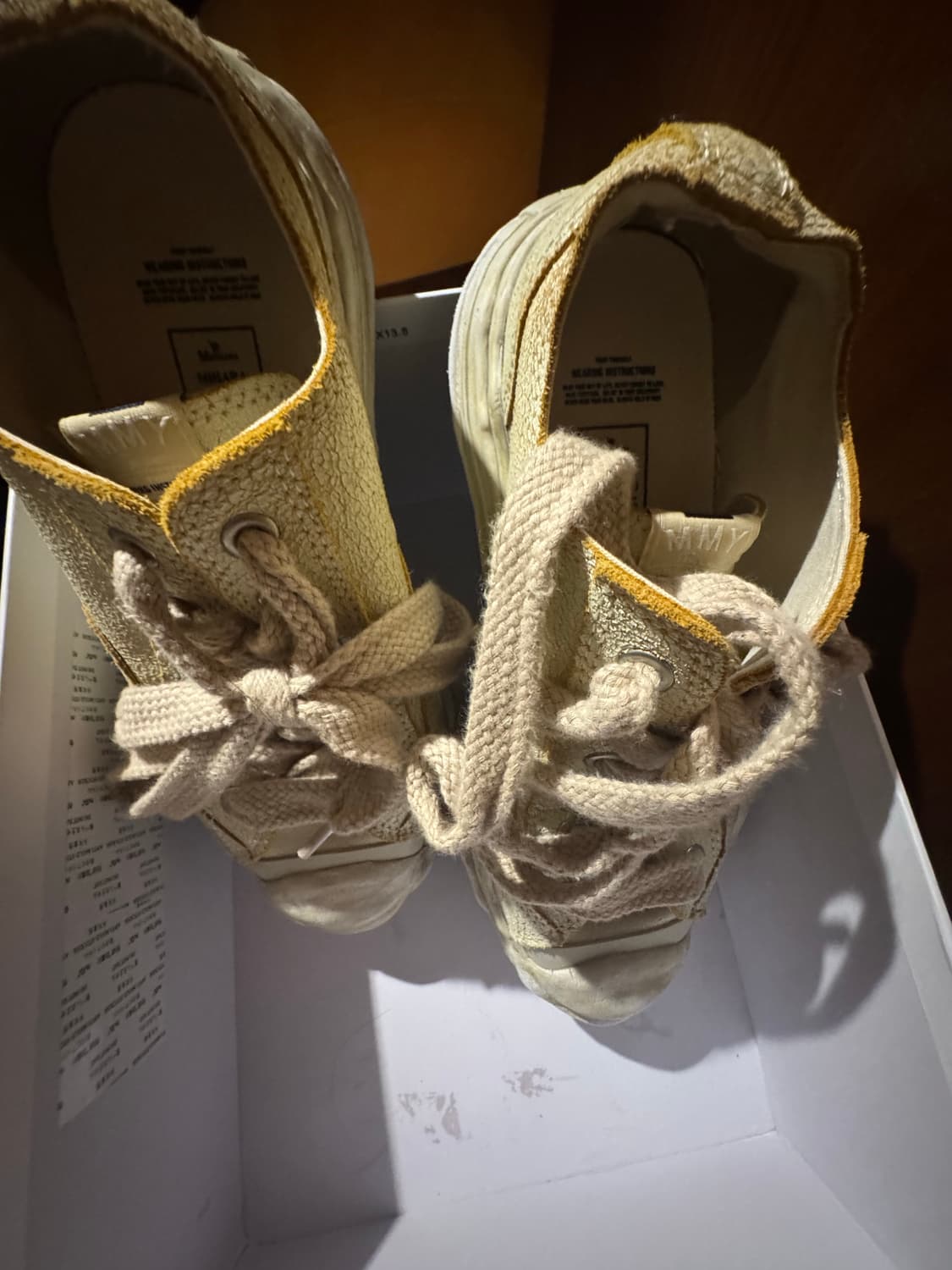 메종 미하라 야스히로 행크 OG 솔 레더 로우탑 화이트 상품이미지3