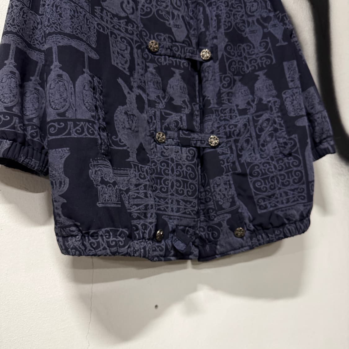 VTG 빈티지 은장 디테일 에스닉 풀 패턴 더블 버튼 우븐 자켓 상품이미지4