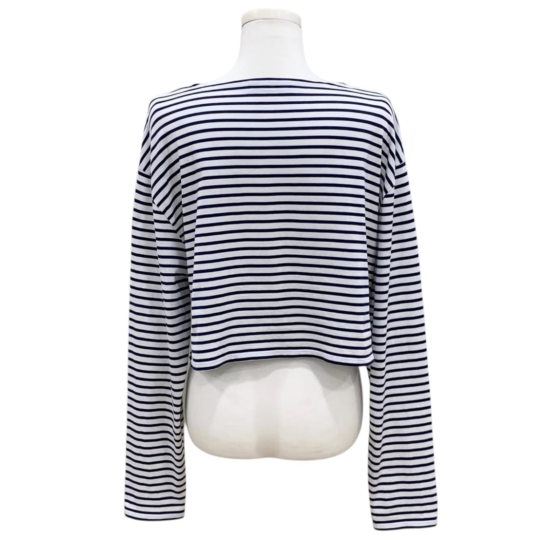 프라다 마린 스트라이프 롱슬리브 크롭 티셔츠 상품이미지3