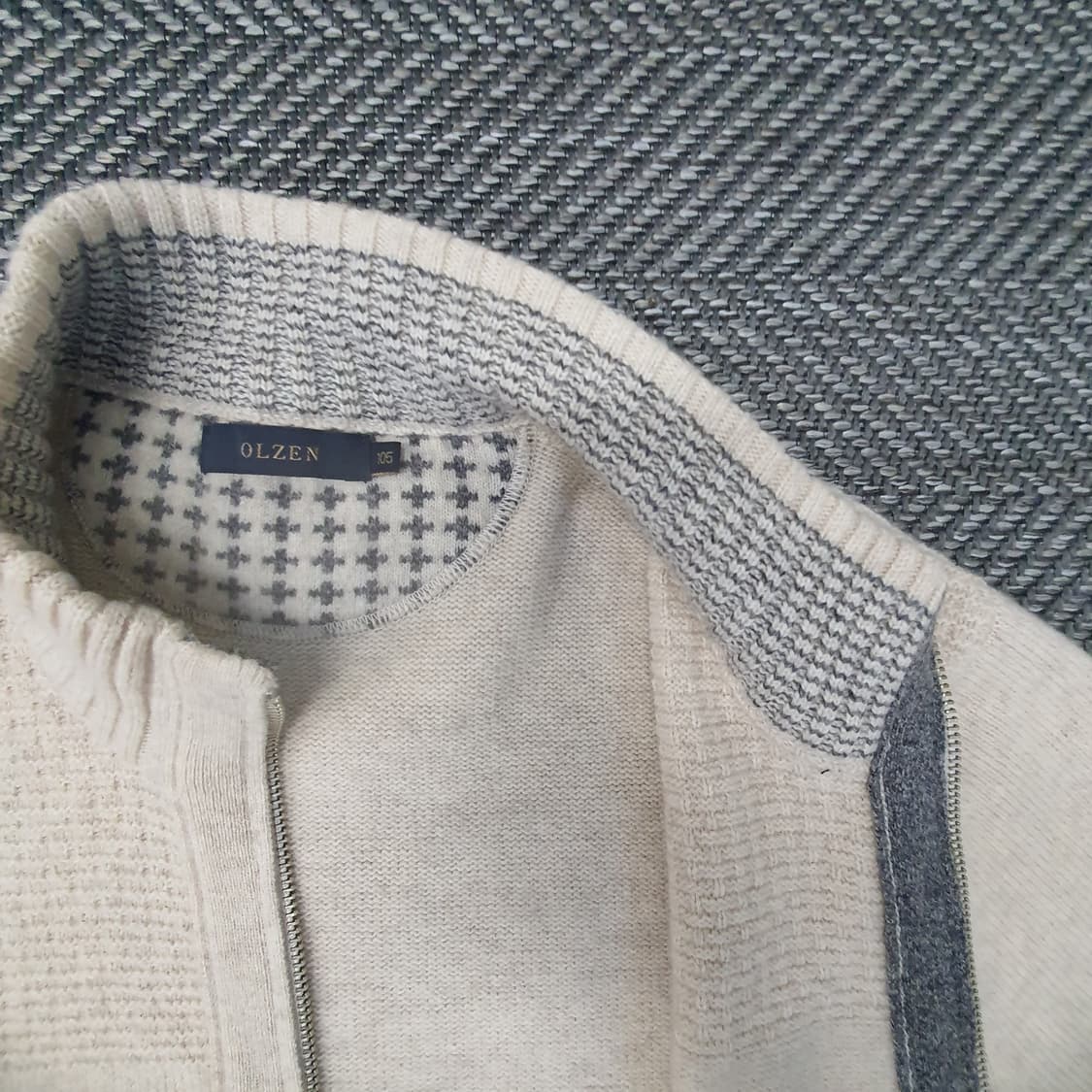 올젠 울 니트 집업 가디건 남자105 상품이미지6