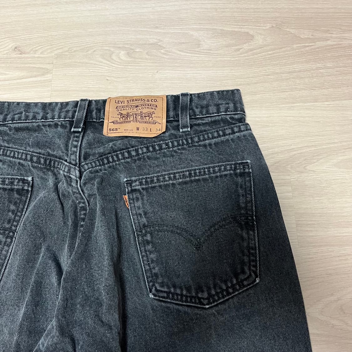 [33X34] 90s 빈티지 리바이스 565 블랙 made in usa 상품이미지5