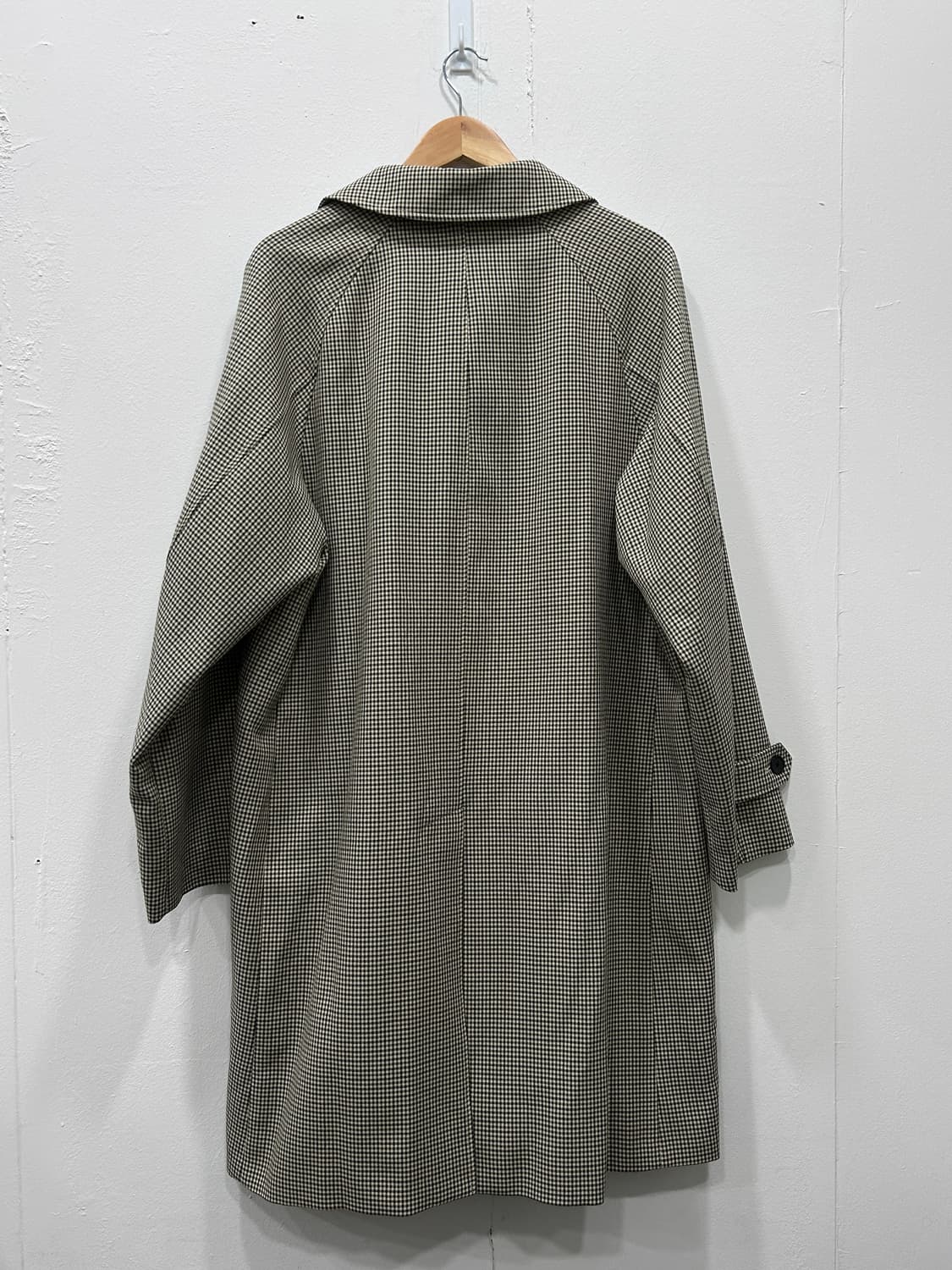 새상품급 GU 지유 유니클로 하운드투스 체크 오버핏 코트 남성 M 상품이미지4