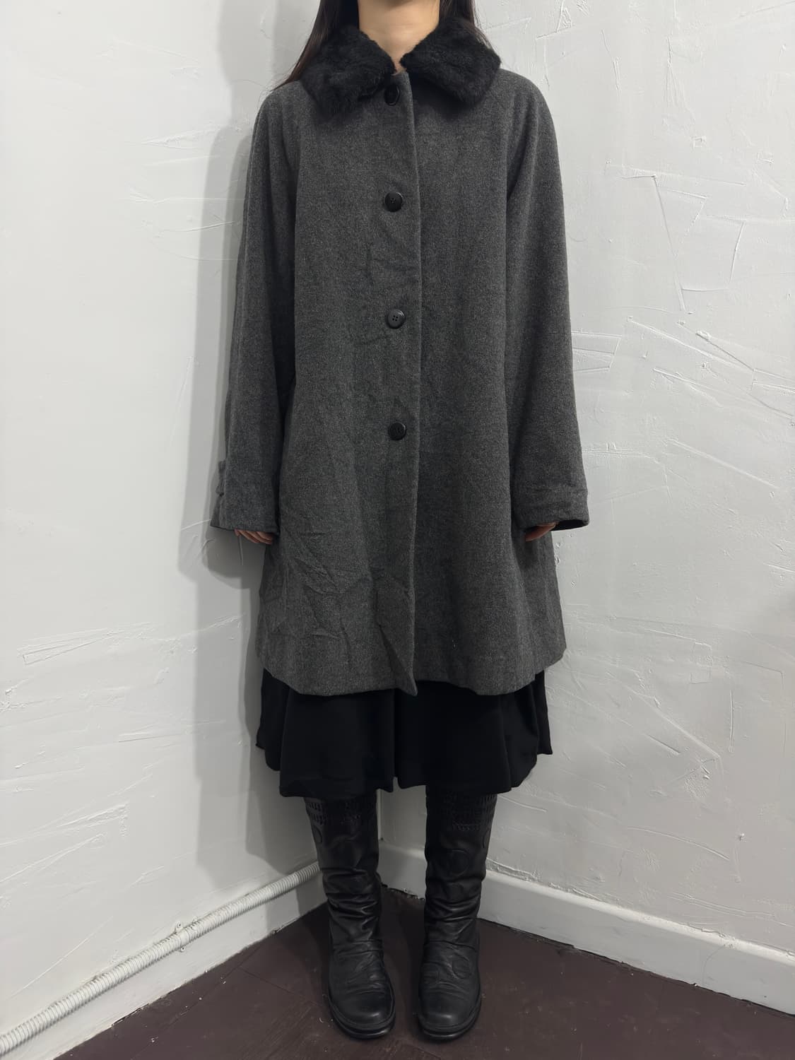 hartford fur collar coat 상품이미지2