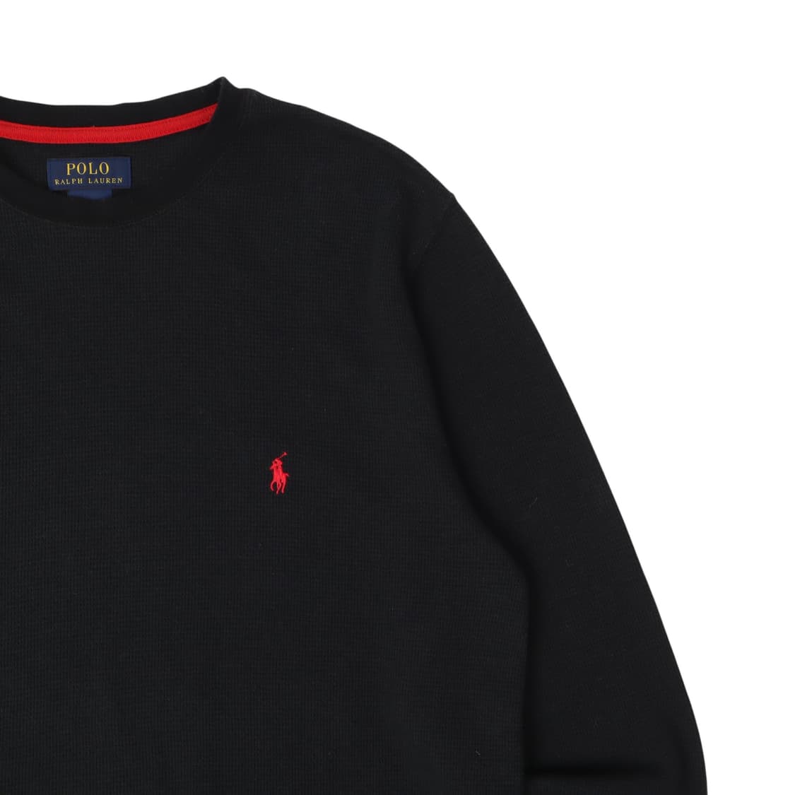 폴로 랄프로렌 블랙 코튼 와플 롱슬리브 상품이미지3