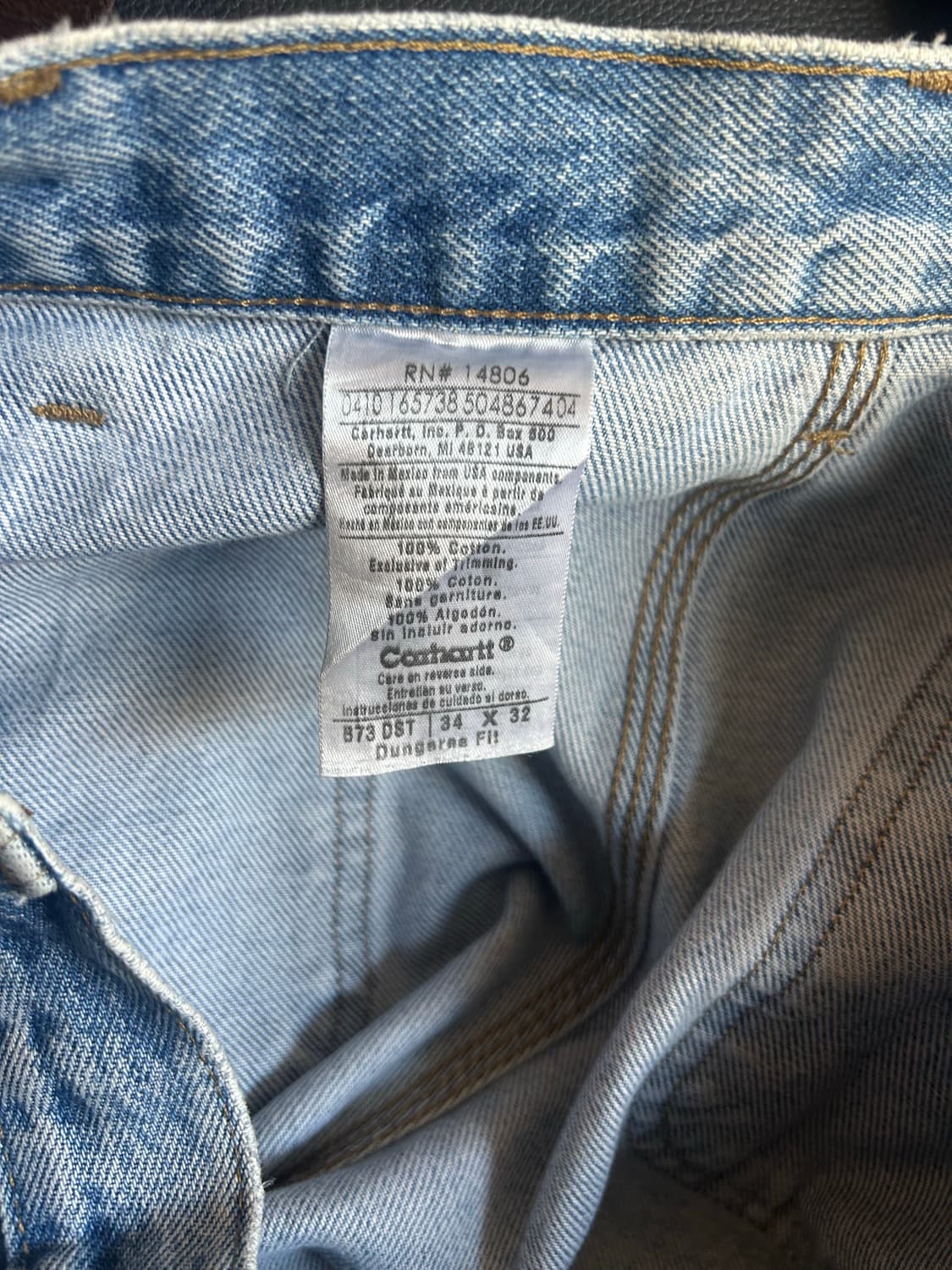 빈티지 칼하트 B73 데님더블니팬츠 34in 상품이미지8