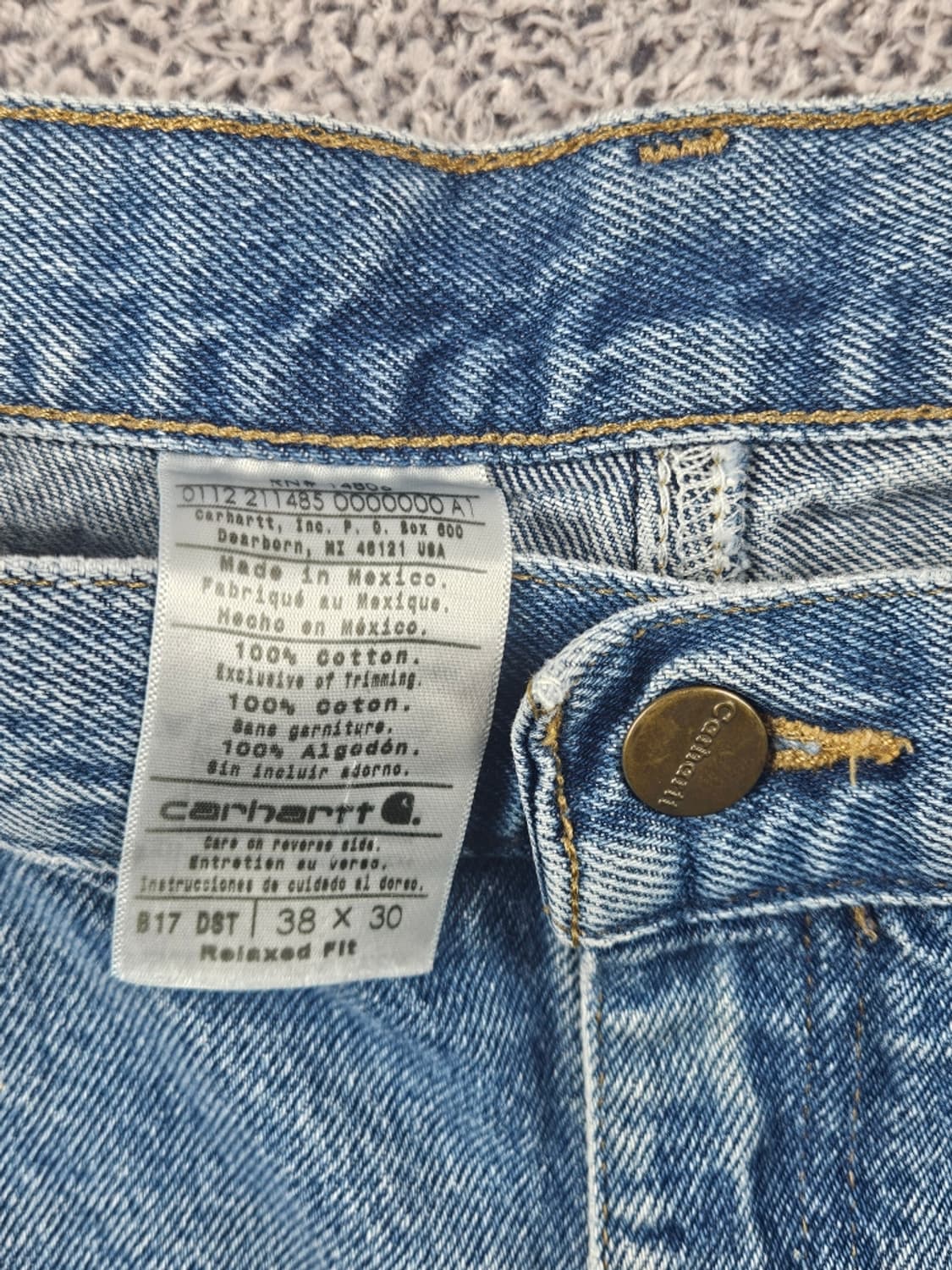 칼하트 데님 워크 쇼츠 반바지 ( 38" ) / 11349 상품이미지7