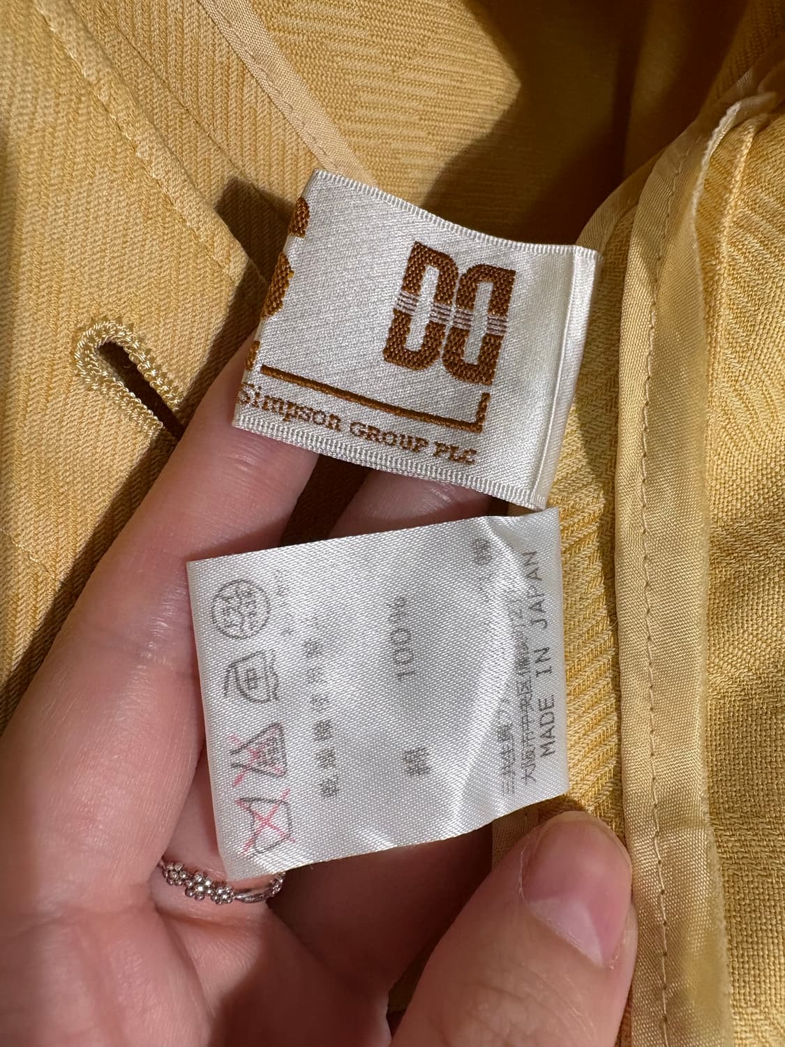 🧥 DAKS Vintage Mustard Tailored Button  상품이미지8
