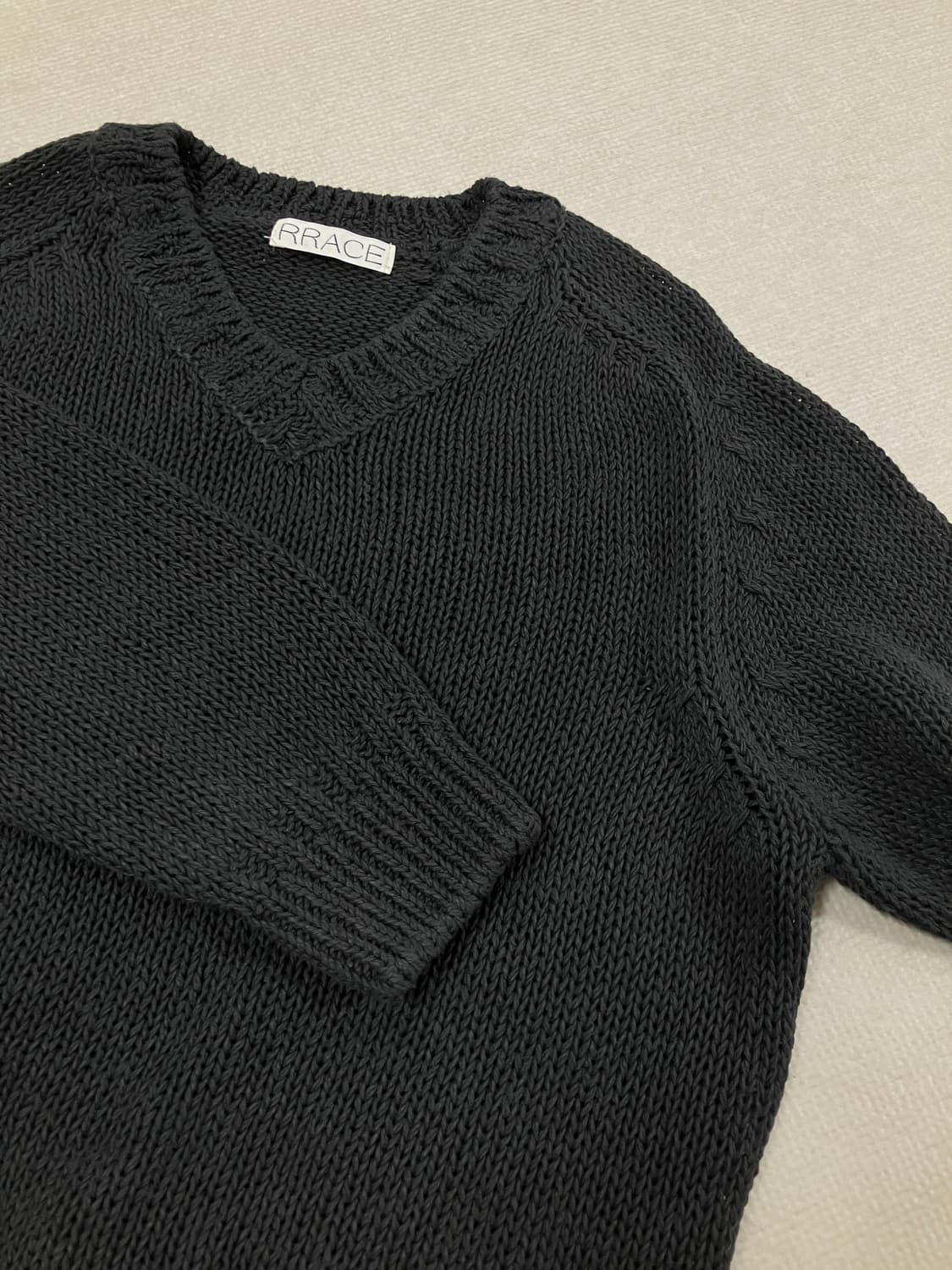 rrace 레이스 s/s 코튼 브이넥 니트 상품이미지3