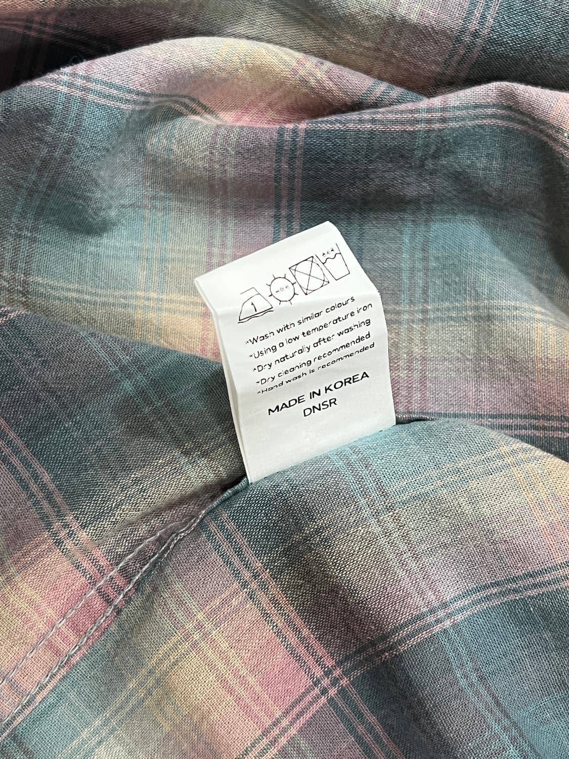 DNSR 디엔에스알 오버사이즈 체크셔츠 핑크 L 상품이미지8
