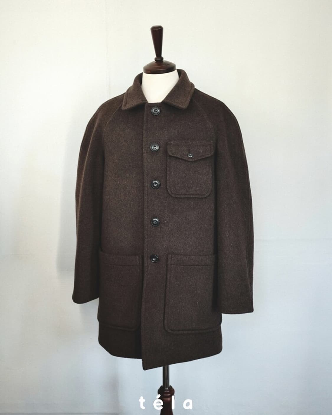 뗄라 멜튼 울 하프코트 상품이미지1