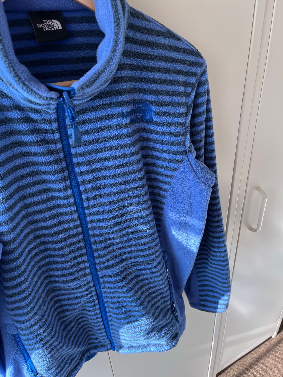 노스페이스 블루 스트라이프 후리스 집업 상품이미지9