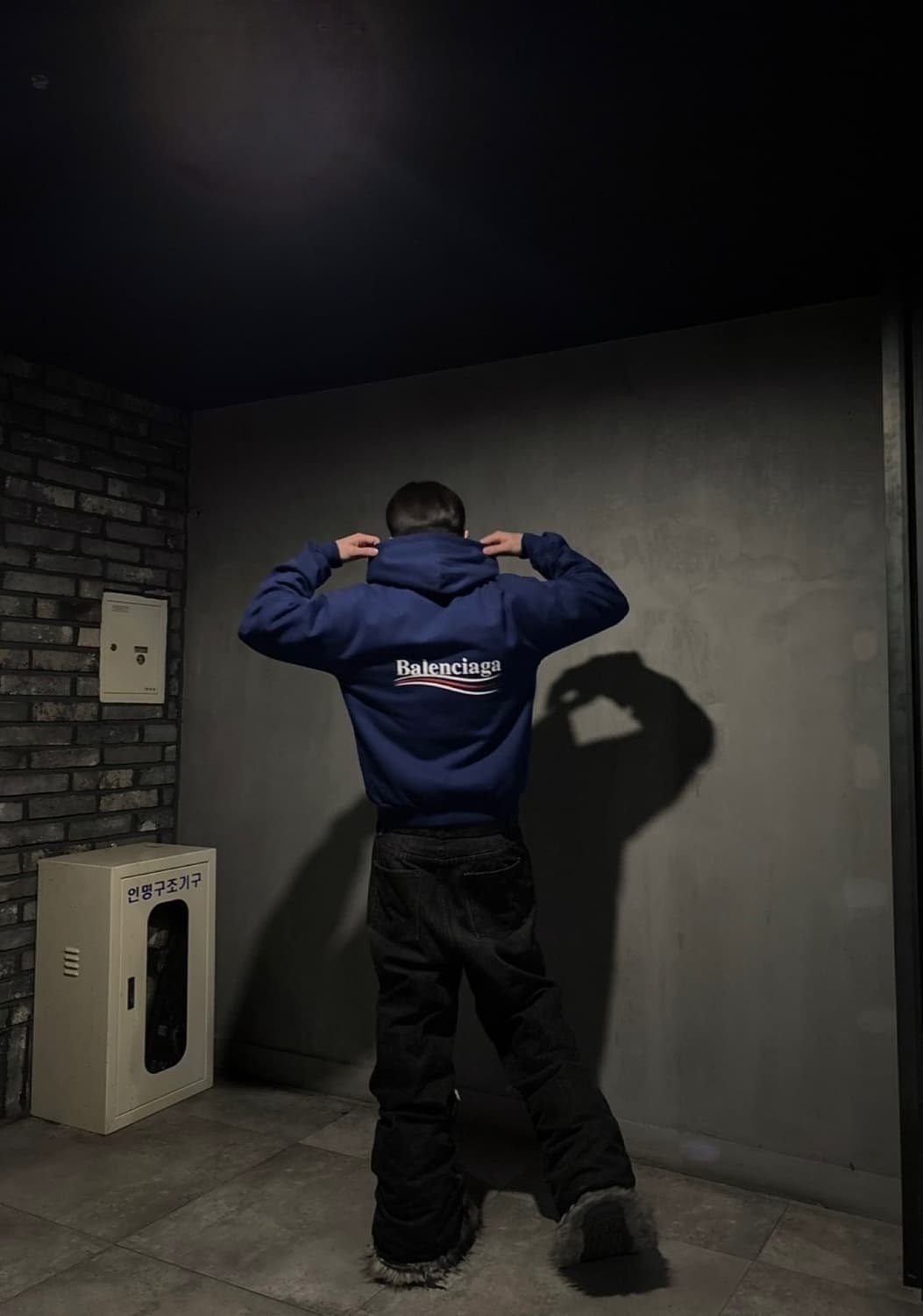 발렌시아가 폴리티컬 웨이브 로고 후드 상품이미지6