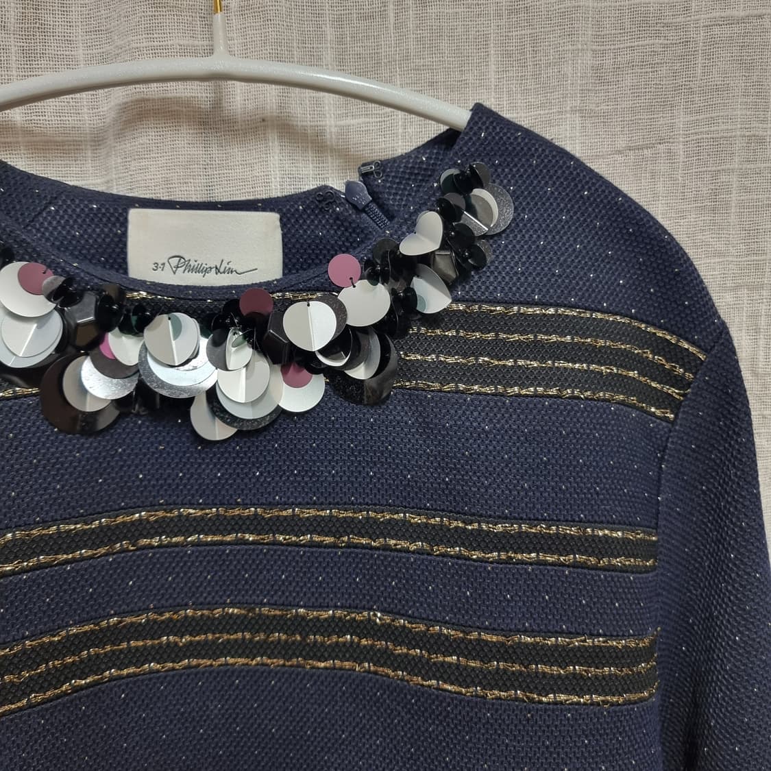 3.1 필립림 니트 블라우스 금사 스팽글 프린지 니트티 (55) 상태최상 상품이미지2