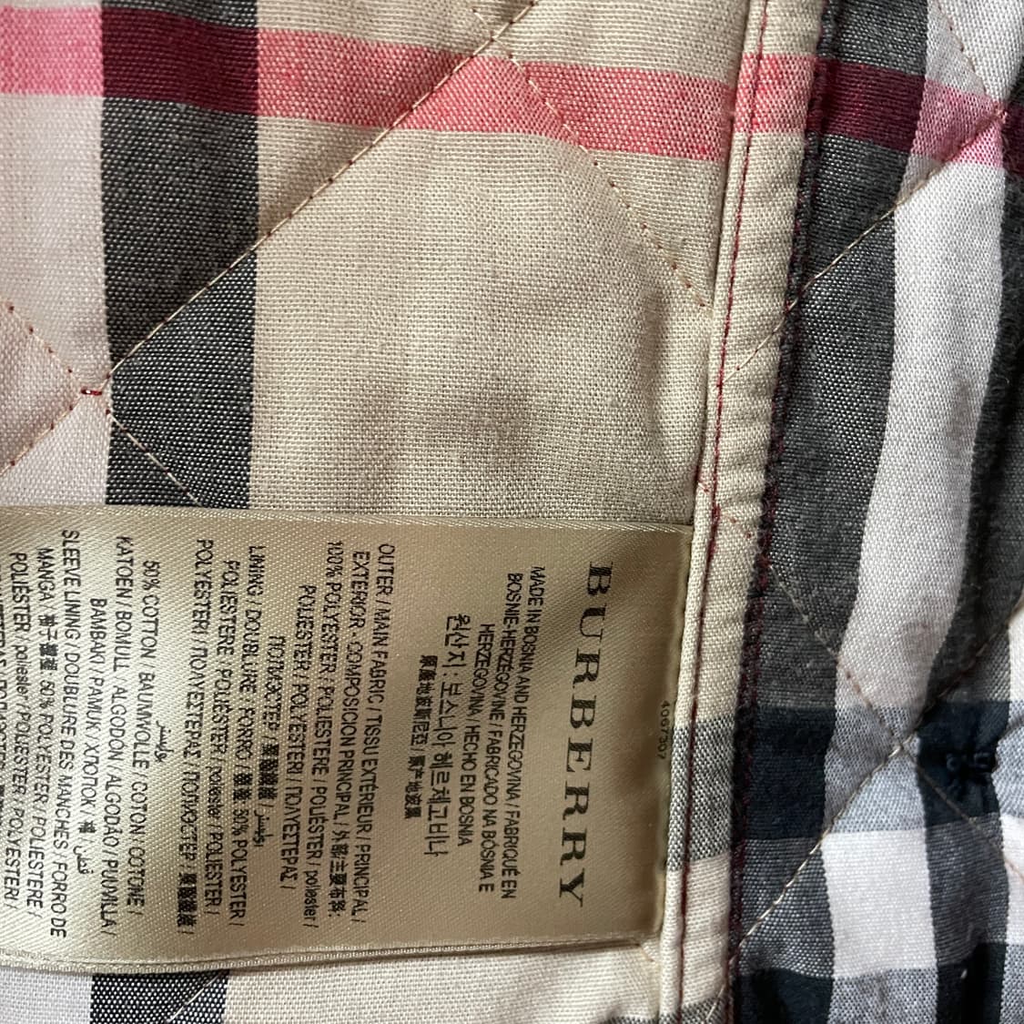 버버리 퀄팅 자켓 레드 S(W) 상품이미지7