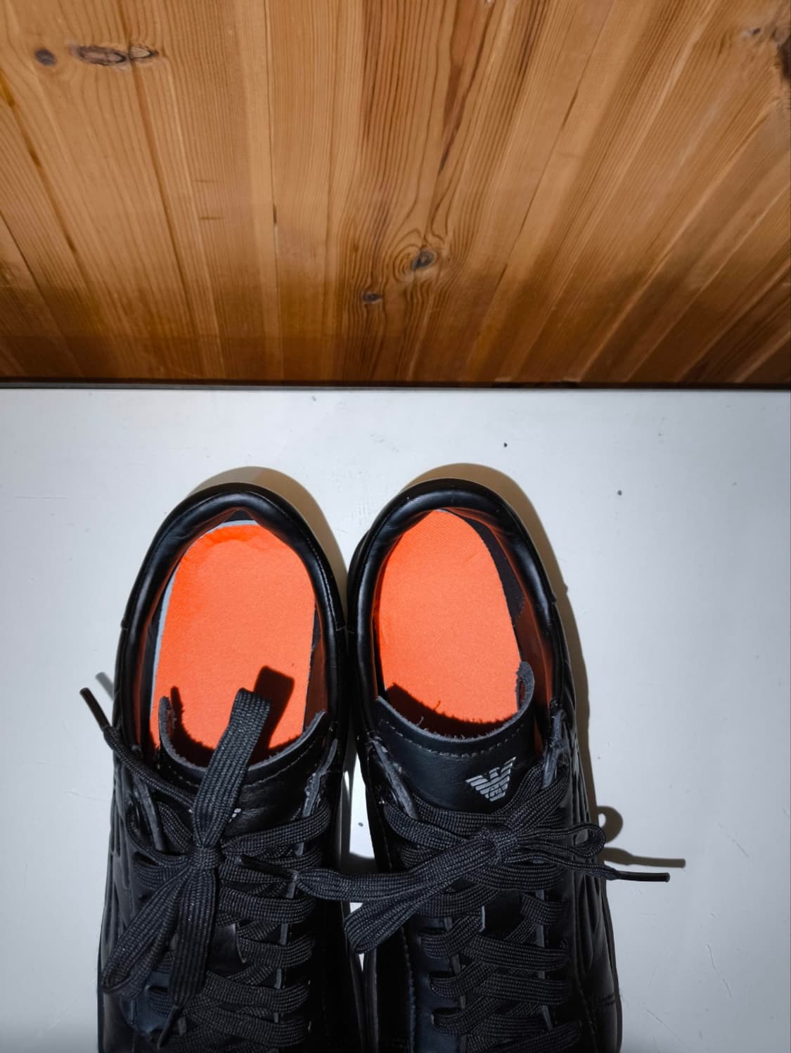 270mm 엠포리오 알마니 클래식 CC 스니커즈 올블랙 상품이미지5