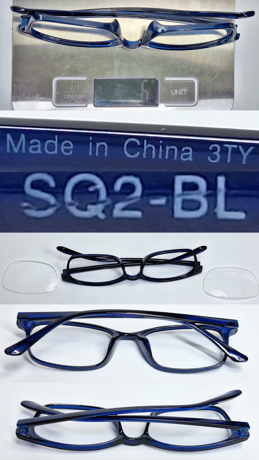 블루 스퀘어 안경테 SQ2-BL 일본 수입 y2k 빈티지 레트로 클래식  상품이미지6