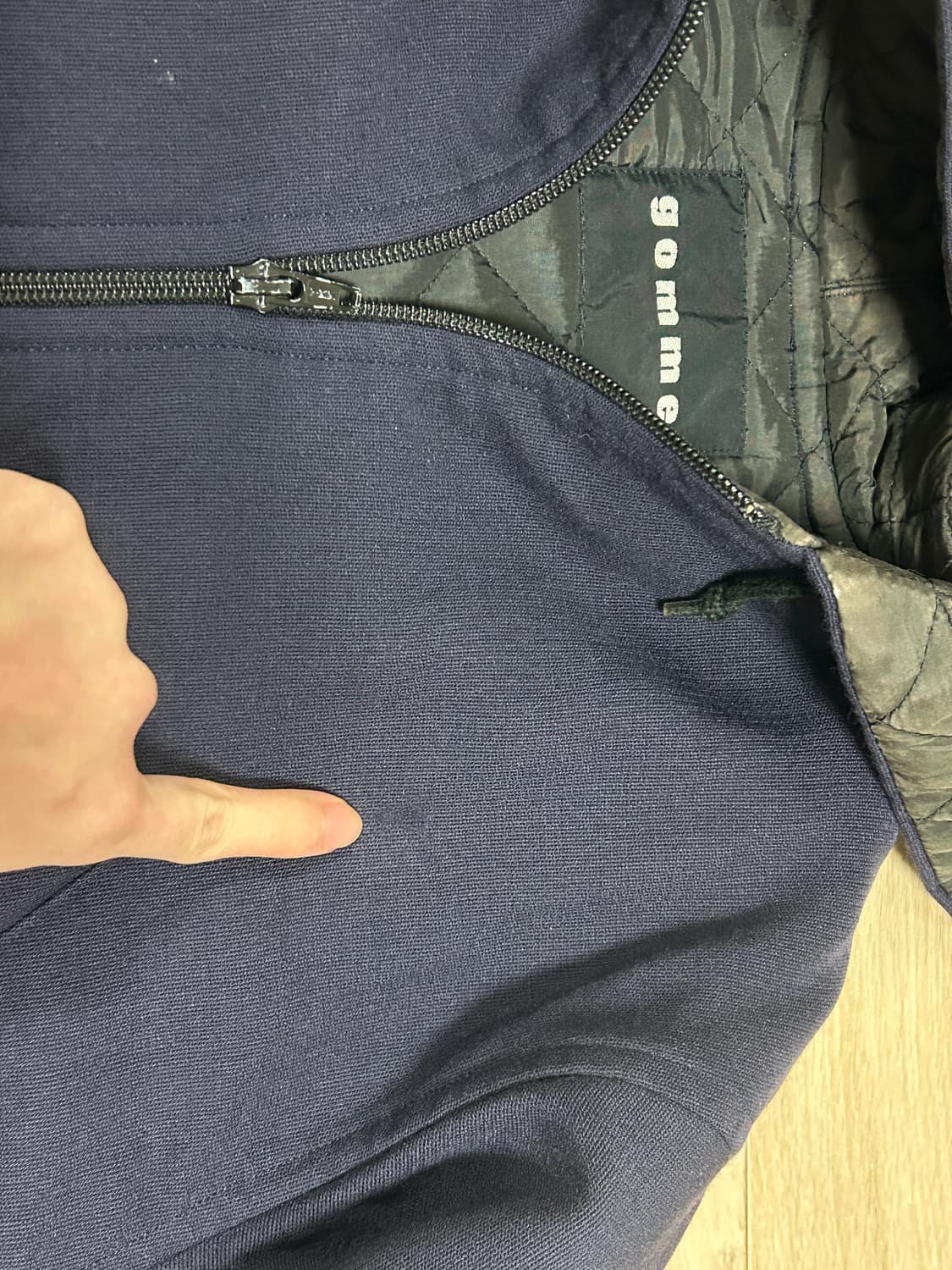 gomme 고무 누빔 크롭 후드 자켓 상품이미지6