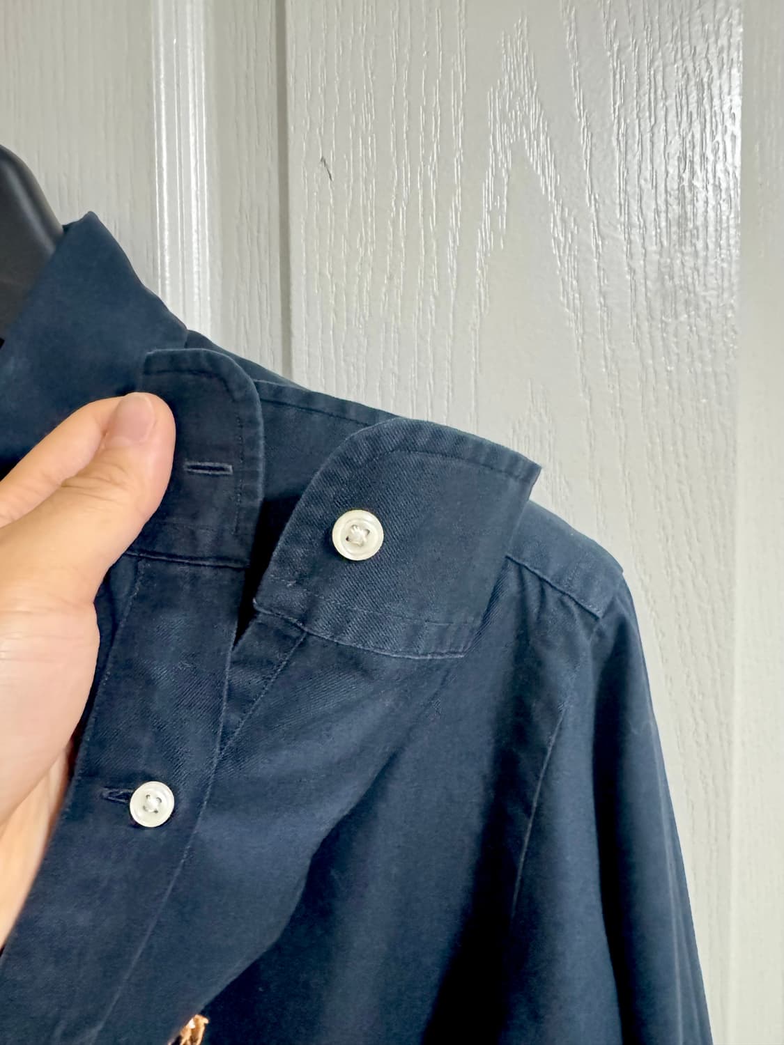 폴로 랄프로렌 다운버튼 네이비 커스텀핏 셔츠 M 상품이미지4